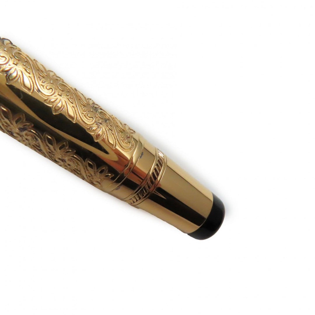 MONTBLANC fountain pen Main: Vermeil, Nib: K18 gold Patron Series 1994 Louis XIV Women Used Authentic
