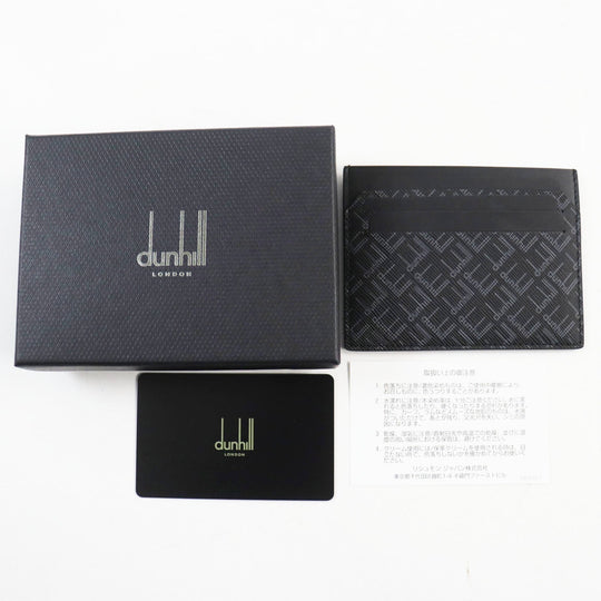 Dunhill Card Case Main: Leather black mens Used Authentic