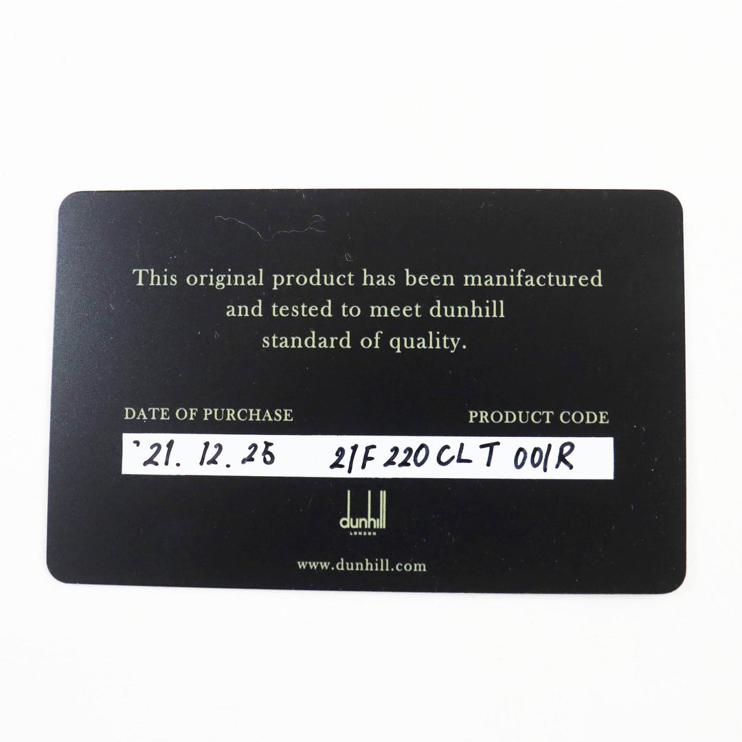 Dunhill Card Case Main: Leather black mens Used Authentic