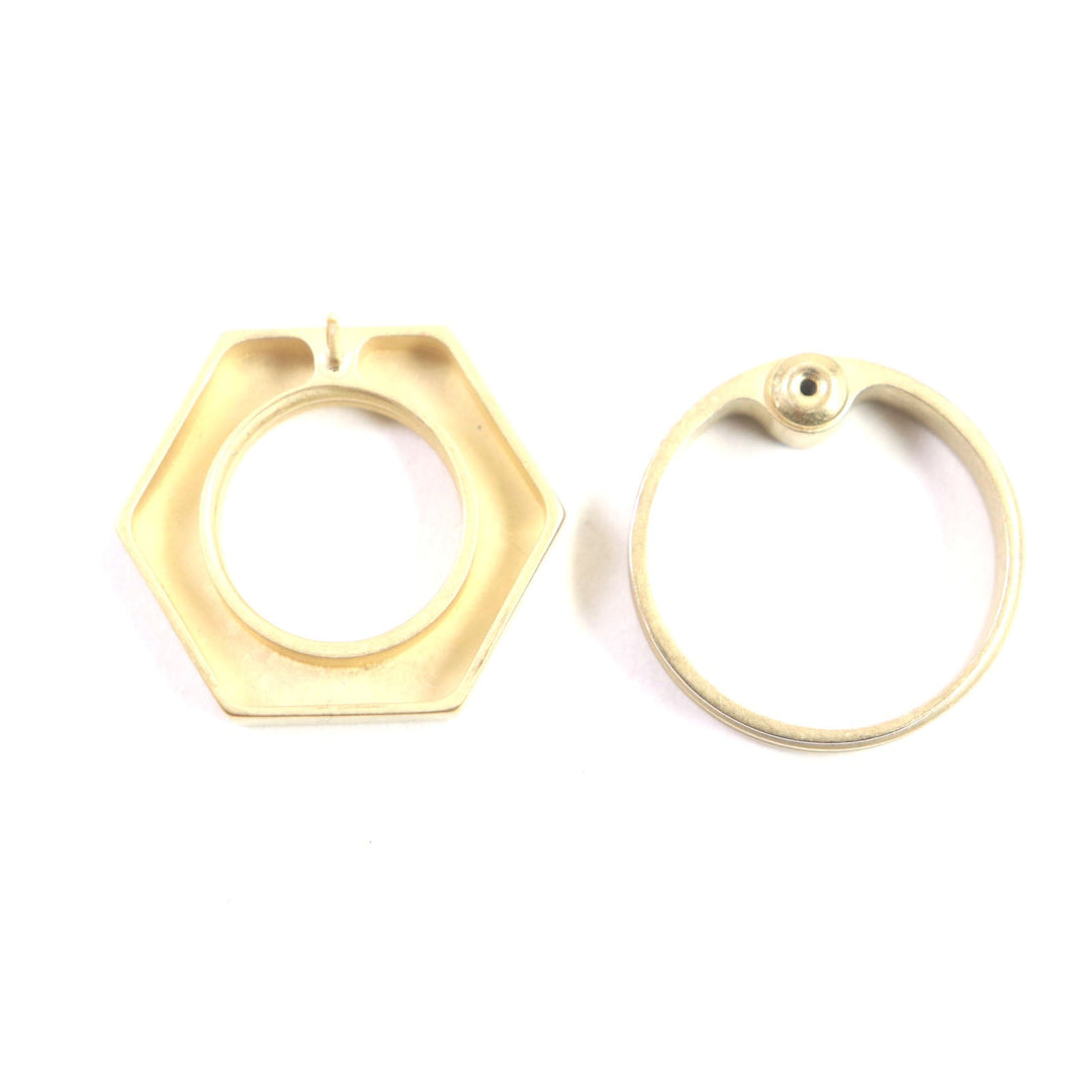 Maison Margiela Pierce 20143811 brass gold mens Used Authentic