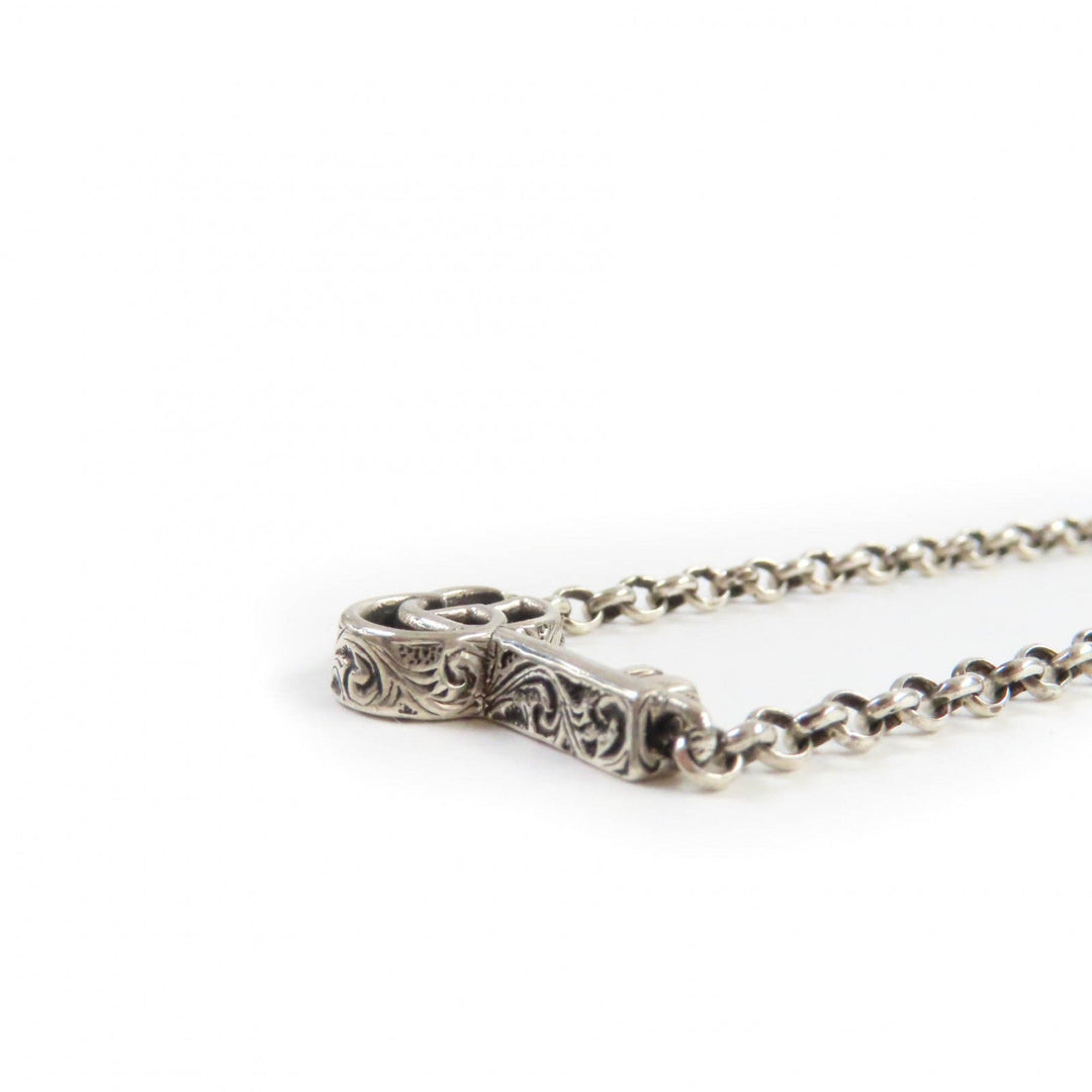 GUCCI bracelet 632207 Main�FAG925 Silver double g key bracelet Women 18 Used Authentic