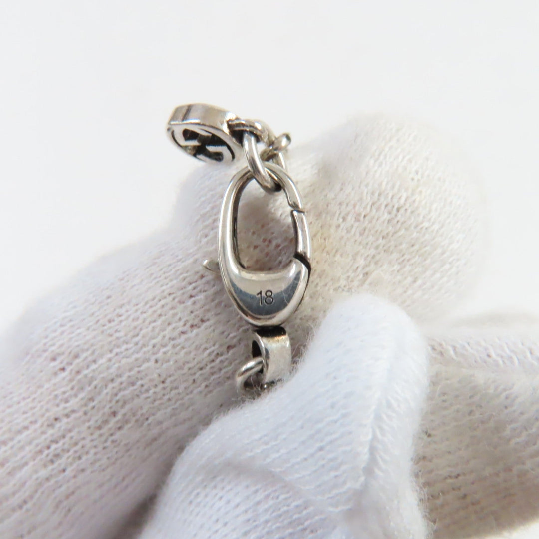 GUCCI bracelet 632207 Main�FAG925 Silver double g key bracelet Women 18 Used Authentic
