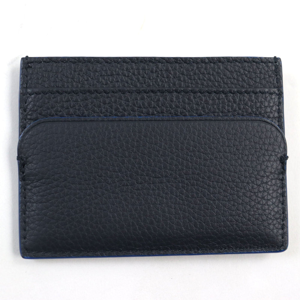 Dior HOMME Card Case Main: Leather Navy blue mens Used Authentic