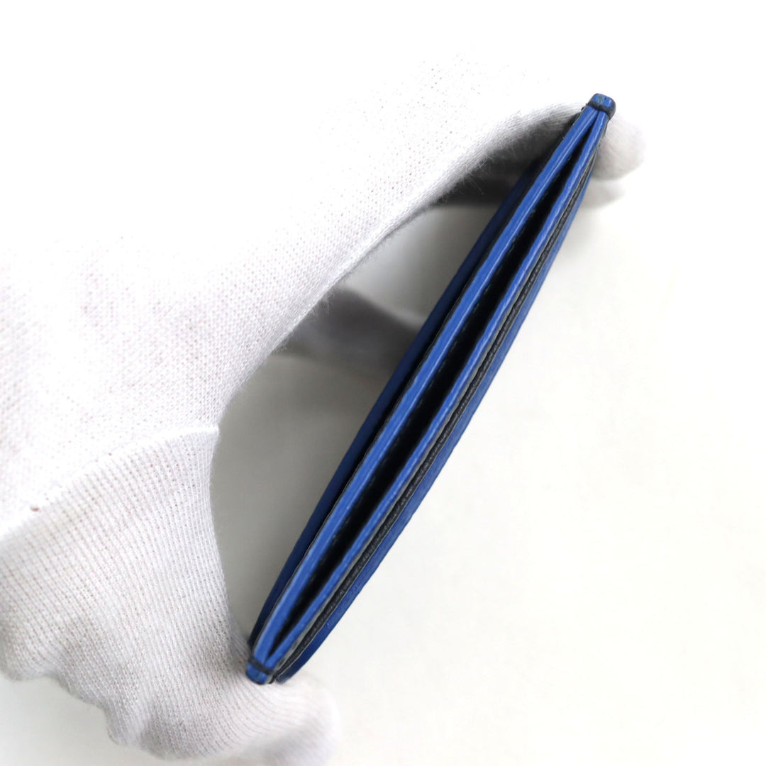 Dior HOMME Card Case Main: Leather Navy blue mens Used Authentic