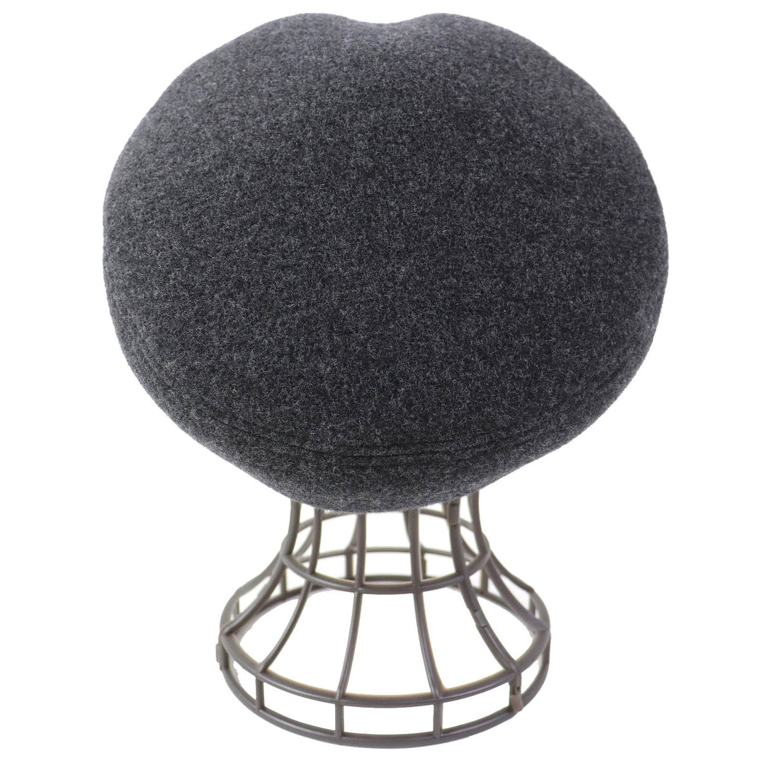 HERMES beret Outer: 70% wool, Outer: 30% cashmere, Lining: 65% rayon, Lining: 35% silk Charcoal gray Saint Honor Women 58 Used Authentic