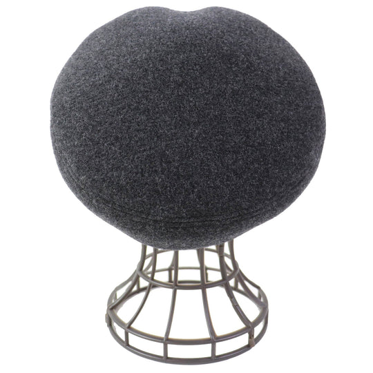 HERMES beret Outer: 70% wool, Outer: 30% cashmere, Lining: 65% rayon, Lining: 35% silk Charcoal gray Saint Honor Women 58 Used Authentic