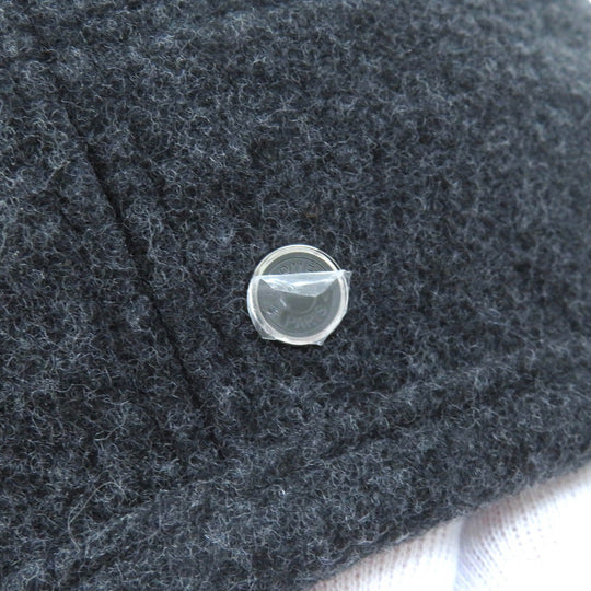 HERMES beret Outer: 70% wool, Outer: 30% cashmere, Lining: 65% rayon, Lining: 35% silk Charcoal gray Saint Honor Women 58 Used Authentic