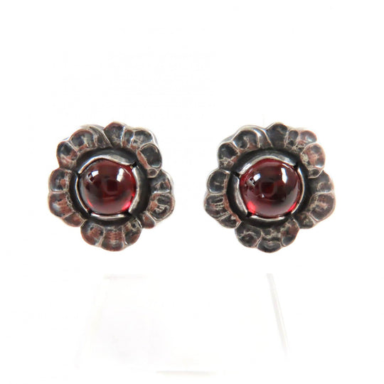 Georg Jensen Earring Main: AG925, Part: Garnet Silver Red 2002 Earring Women Used Authentic