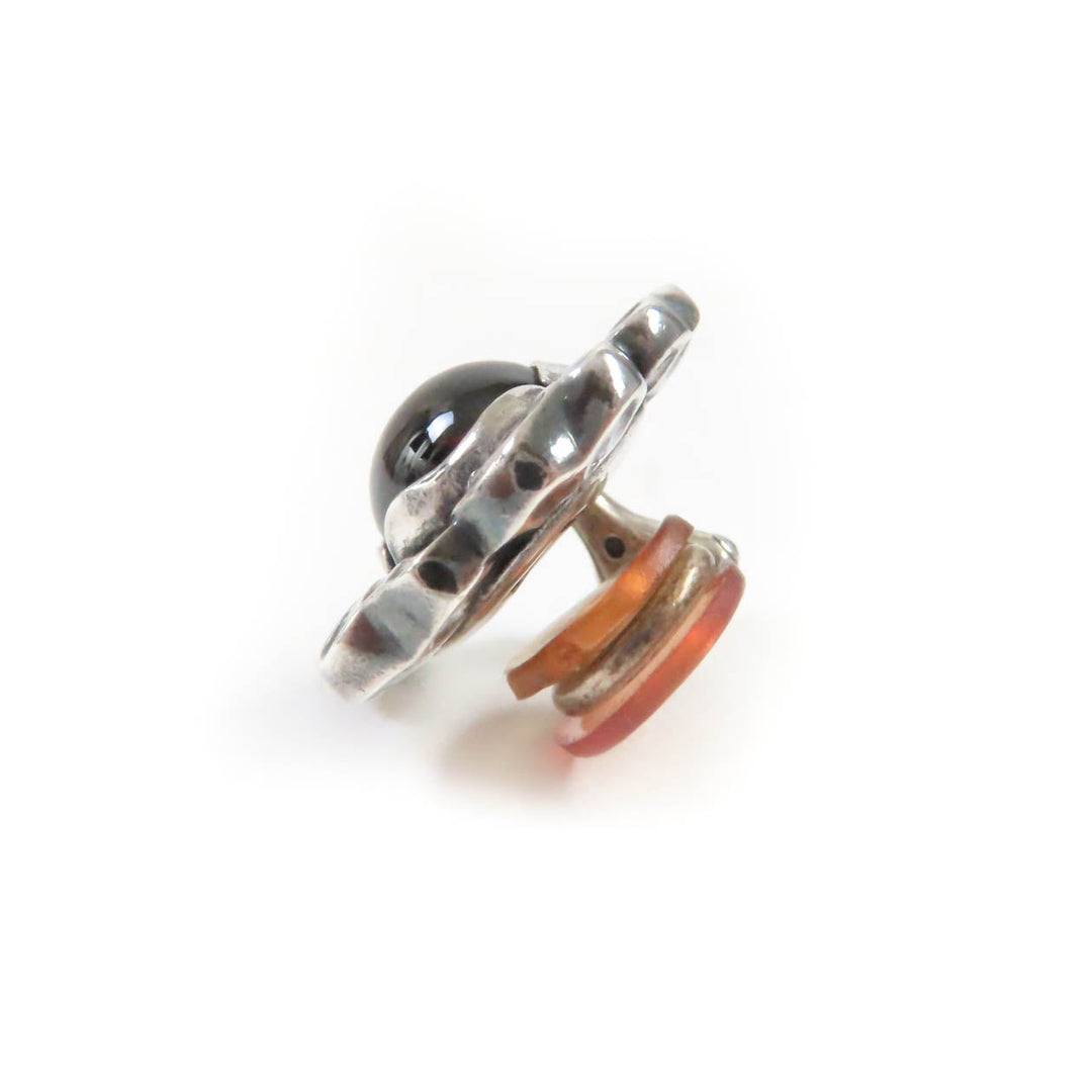 Georg Jensen Earring Main: AG925, Part: Garnet Silver Red 2002 Earring Women Used Authentic