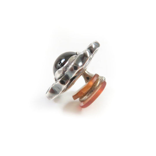 Georg Jensen Earring Main: AG925, Part: Garnet Silver Red 2002 Earring Women Used Authentic