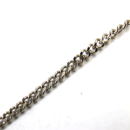 LOUIS VUITTON Necklace M61972 brass Silver corrier plaque mens Used Authentic