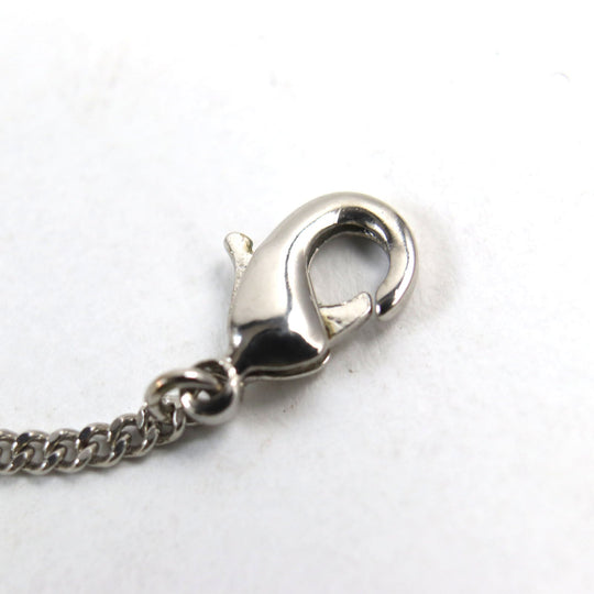 LOUIS VUITTON Necklace M61972 brass Silver corrier plaque mens Used Authentic