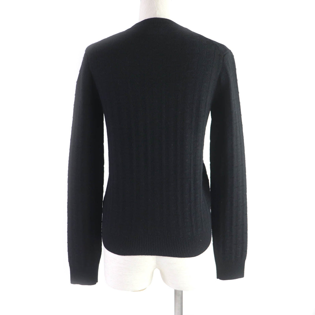 HERMES knit Main: 100% wool black Women 36 Used Authentic