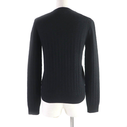 HERMES knit Main: 100% wool black Women 36 Used Authentic