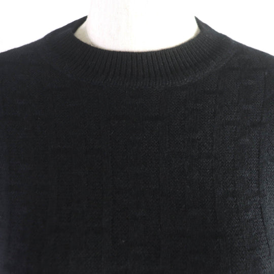 HERMES knit Main: 100% wool black Women 36 Used Authentic