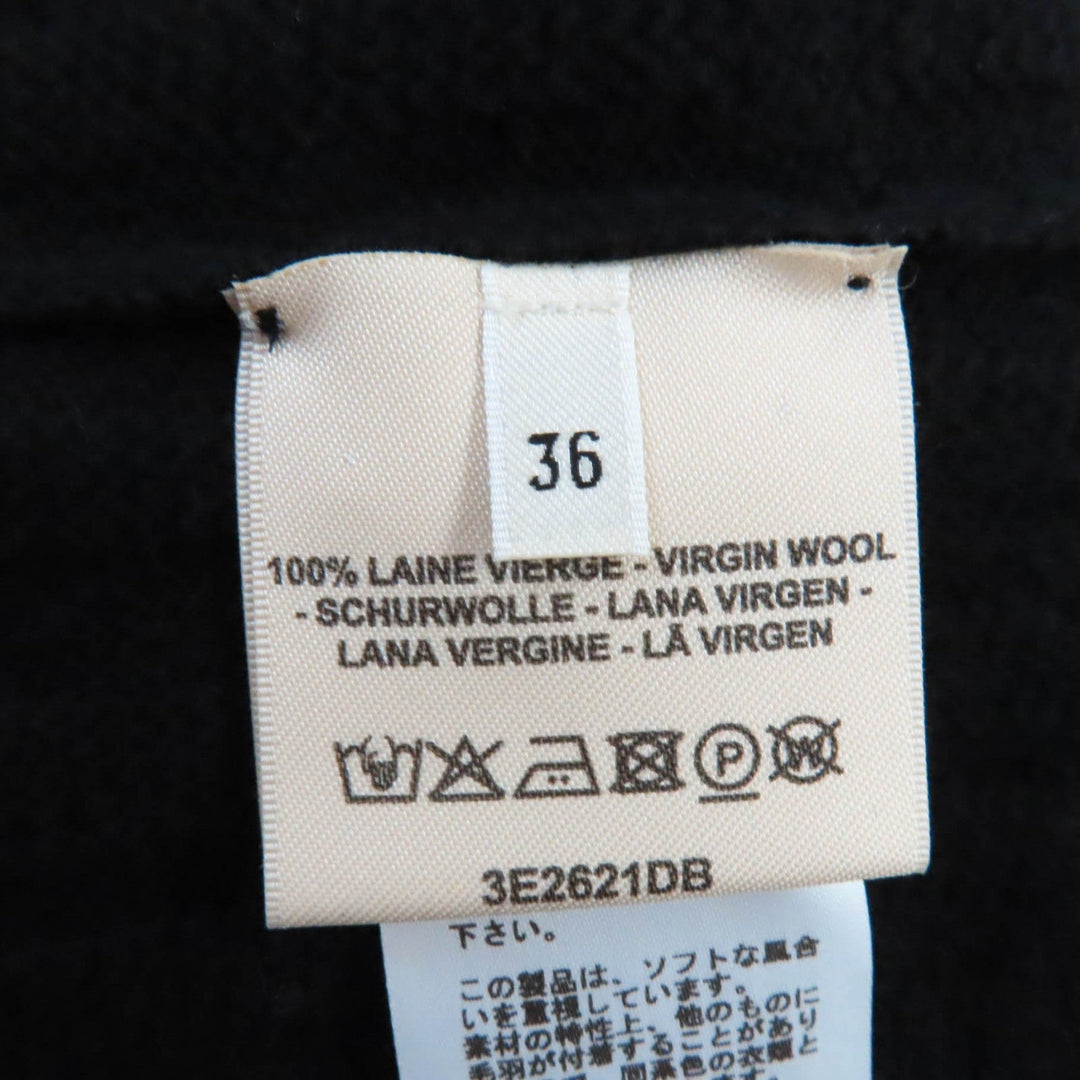 HERMES knit Main: 100% wool black Women 36 Used Authentic
