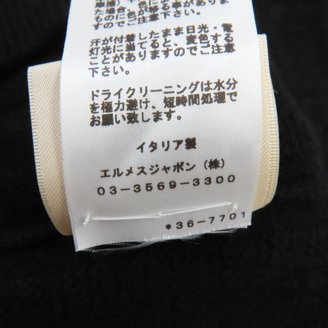 HERMES knit Main: 100% wool black Women 36 Used Authentic