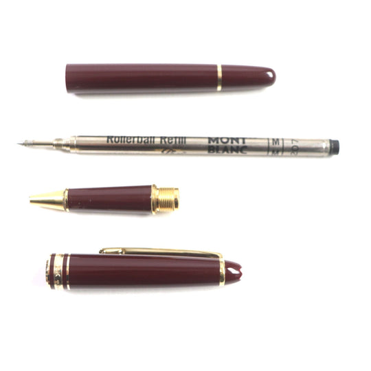 MONTBLANC Ballpoint pen Resin, Gold Plated Bordeaux Gold Meisterstck Classic mens Used Authentic