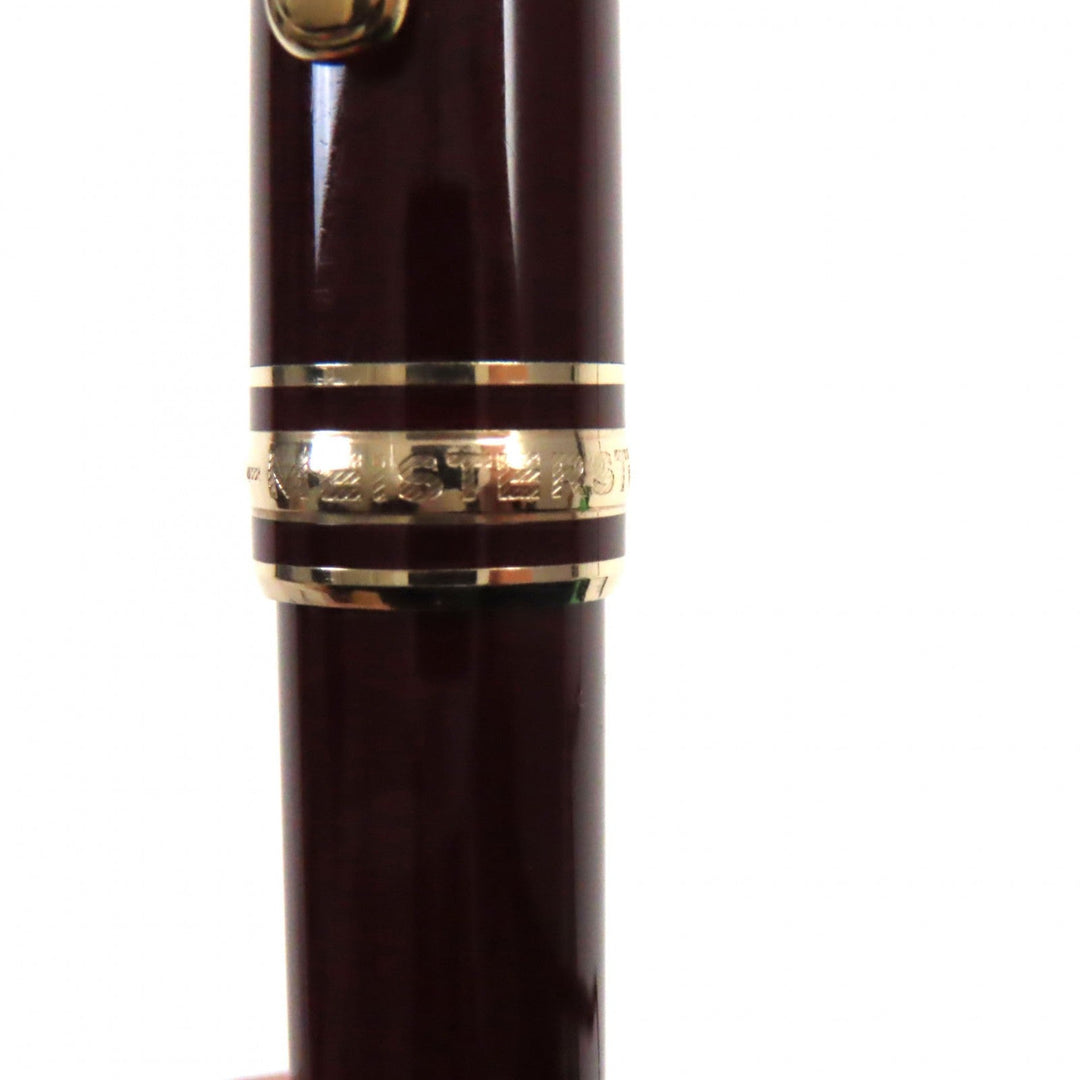 MONTBLANC Ballpoint pen Resin, Gold Plated Bordeaux Gold Meisterstck Classic mens Used Authentic