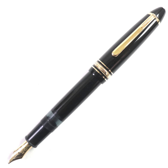 MONTBLANC fountain pen Main: Precious resin Nib: K14 Black gold Meisterstck 146 mens Used Authentic