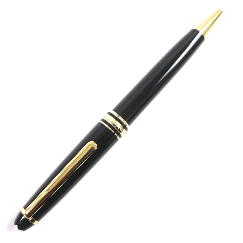 MONTBLANC Ballpoint pen Resin, Gold Plated Black gold Meisterstck Classic mens Used Authentic