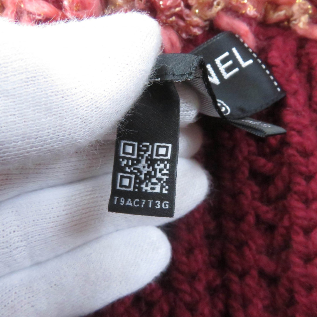 CHANEL cardigan P72932 Main: 100% cashmere, part: 43% wool, part: 25% cashmere, part: 10% polyamide (nylon), part: 6% silk, part: 13% lyocell, 3% polyester Bordeaux Women 34/36 Used Authentic