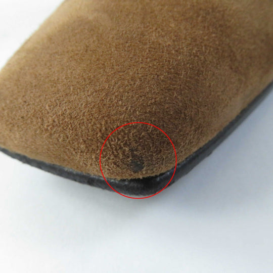 HERMES Ankle boots BL232082Z Main: suede, part: leather Brown Women 38 Used Authentic