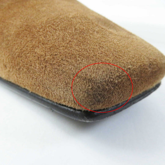 HERMES Ankle boots BL232082Z Main: suede, part: leather Brown Women 38 Used Authentic