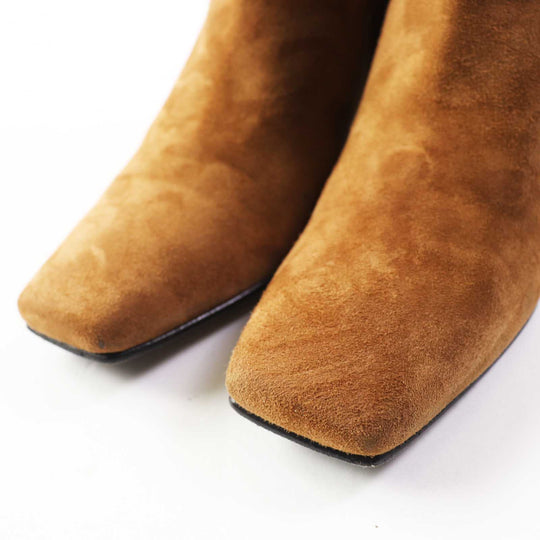 HERMES Ankle boots BL232082Z Main: suede, part: leather Brown Women 38 Used Authentic