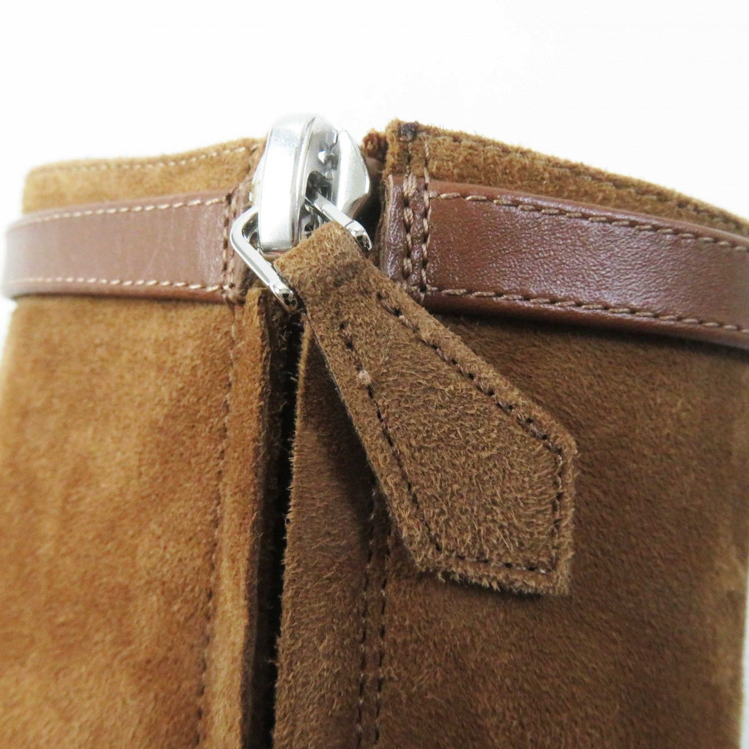 HERMES Ankle boots BL232082Z Main: suede, part: leather Brown Women 38 Used Authentic