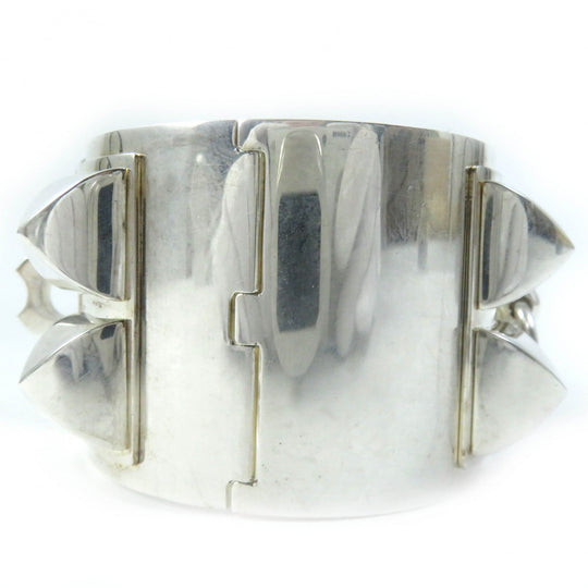 HERMES bracelet Main�FAG925 Silver Medor Collier de Sian LG Women Used Authentic