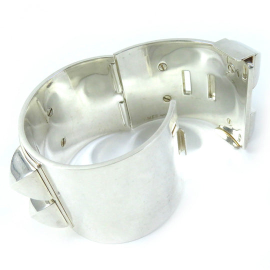 HERMES bracelet Main�FAG925 Silver Medor Collier de Sian LG Women Used Authentic