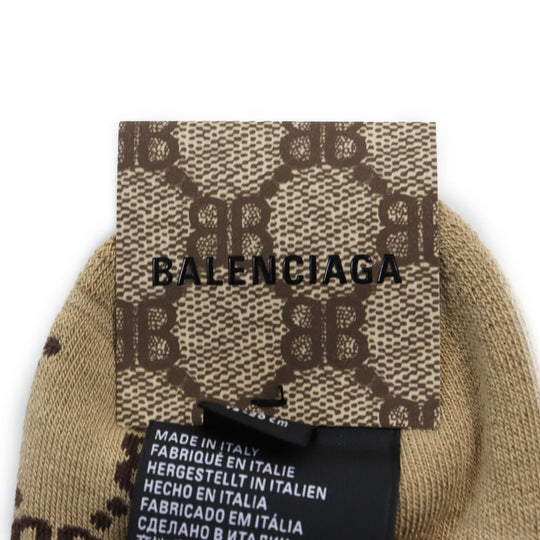 BALENCIAGA Other fashion goods 681520 cotton Brown socks TENNIS SOCKS Women S 8(18-20cm) Used Authentic