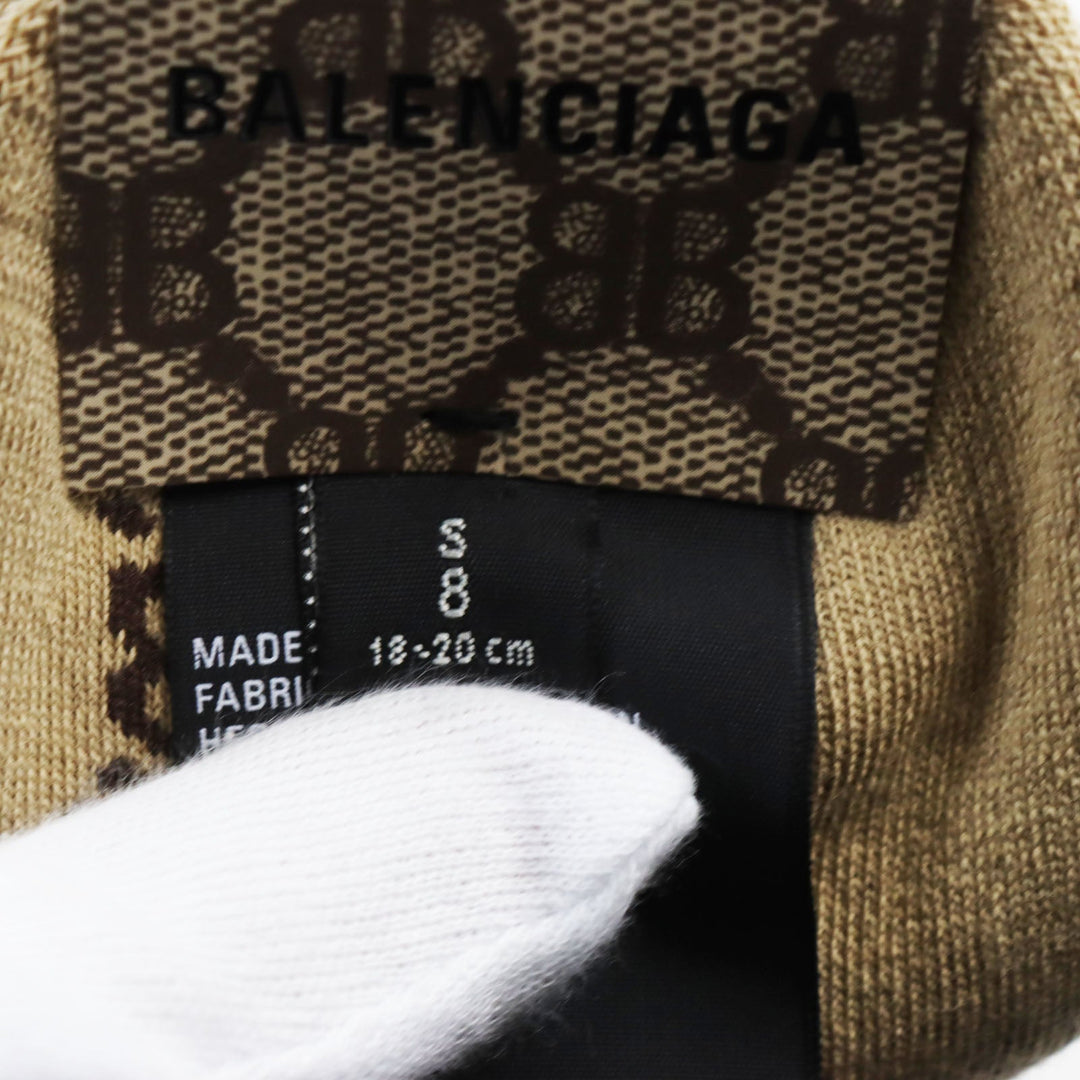 BALENCIAGA Other fashion goods 681520 cotton Brown socks TENNIS SOCKS Women S 8(18-20cm) Used Authentic