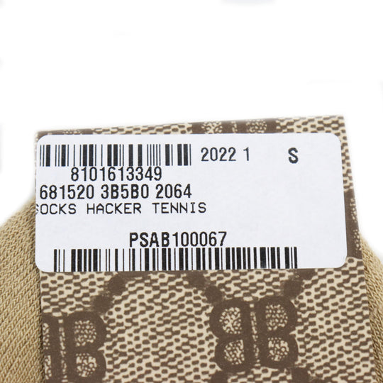 BALENCIAGA Other fashion goods 681520 cotton Brown socks TENNIS SOCKS Women S 8(18-20cm) Used Authentic