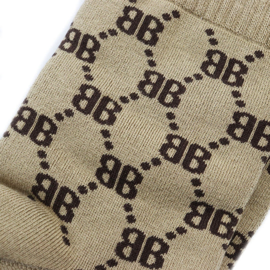 BALENCIAGA Other fashion goods 681520 cotton Brown socks TENNIS SOCKS Women S 8(18-20cm) Used Authentic