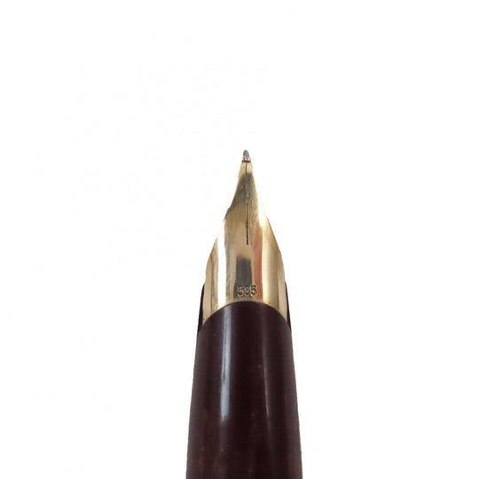 MONTBLANC fountain pen Main: Resin Nib: K14 Bordeaux Gold No.320 mens Used Authentic