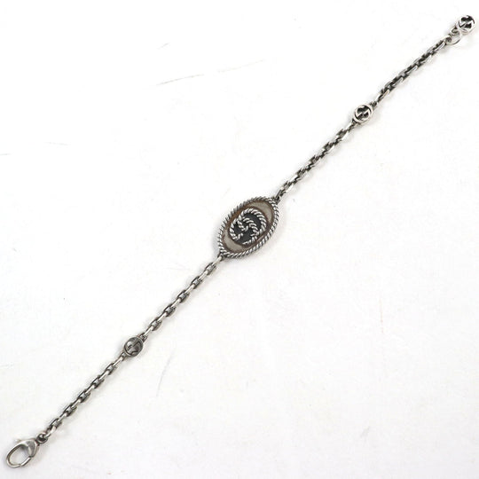 GUCCI bracelet 627749 Main�FAG925 Silver mens 18 Used Authentic