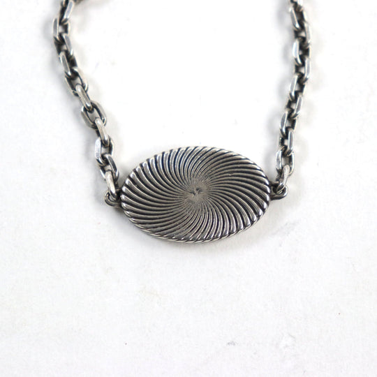 GUCCI bracelet 627749 Main�FAG925 Silver mens 18 Used Authentic