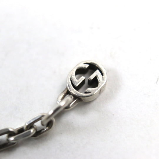GUCCI bracelet 627749 Main�FAG925 Silver mens 18 Used Authentic