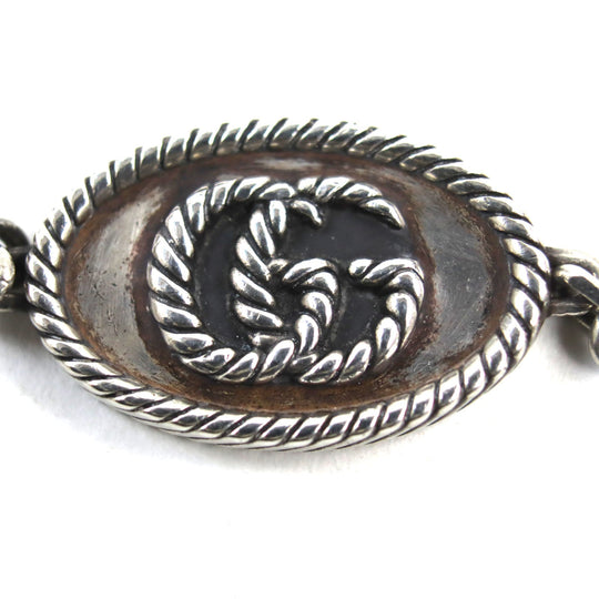 GUCCI bracelet 627749 Main�FAG925 Silver mens 18 Used Authentic