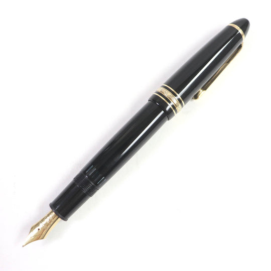 MONTBLANC fountain pen Main: Resin Nib: 14C Black gold mens Used Authentic