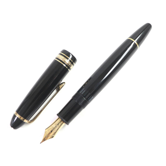 MONTBLANC fountain pen Main: Resin Nib: 14C Black gold mens Used Authentic