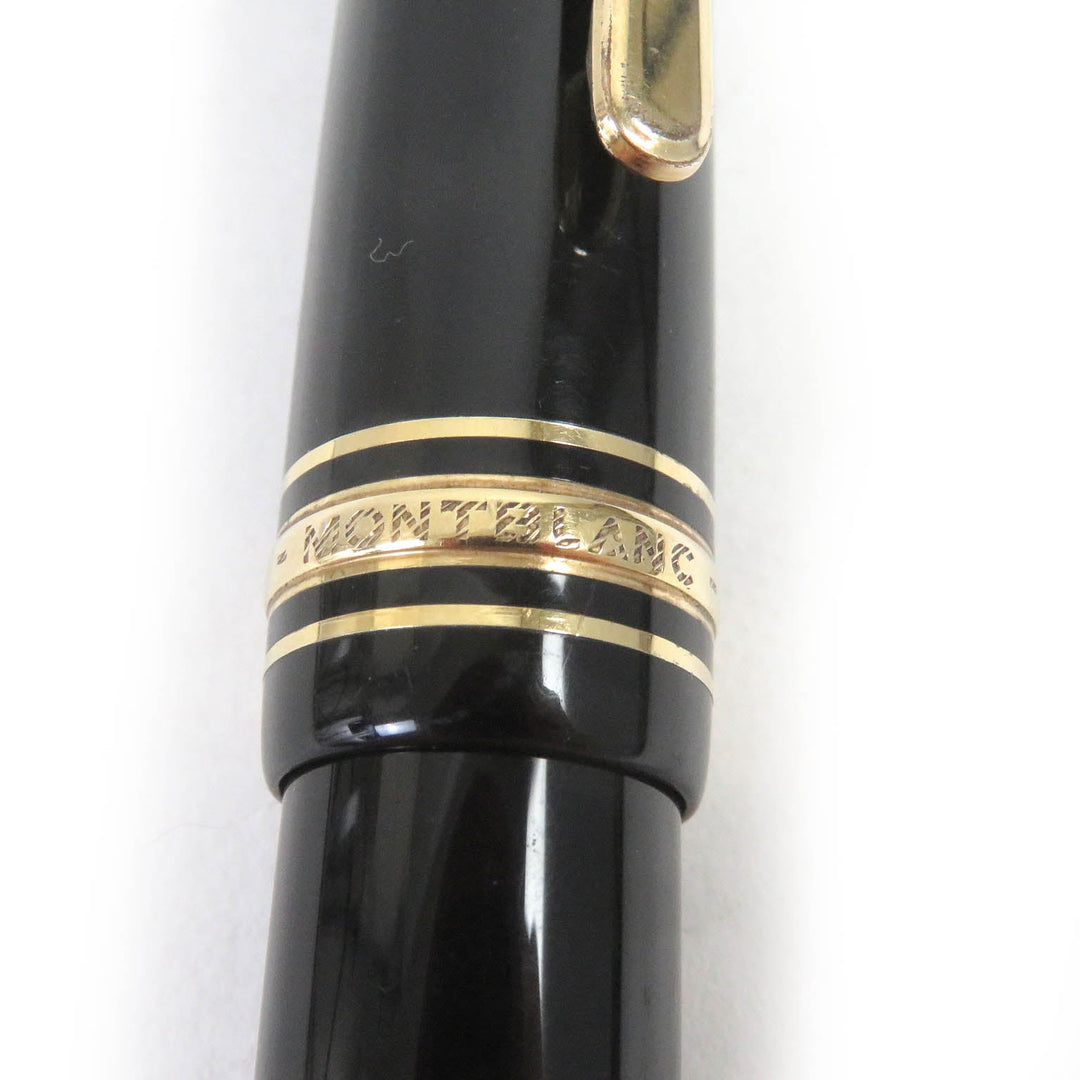 MONTBLANC fountain pen Main: Resin Nib: 14C Black gold mens Used Authentic