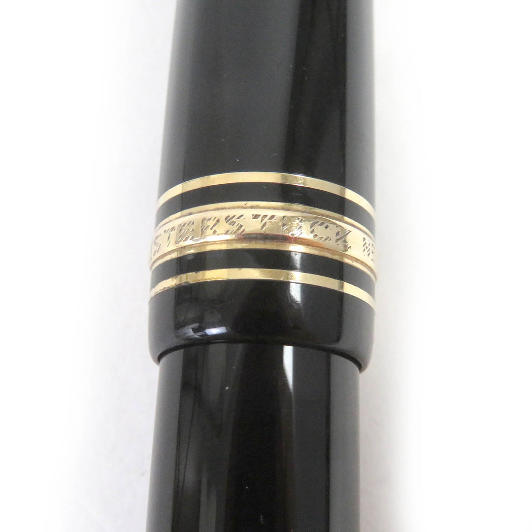 MONTBLANC fountain pen Main: Resin Nib: 14C Black gold mens Used Authentic