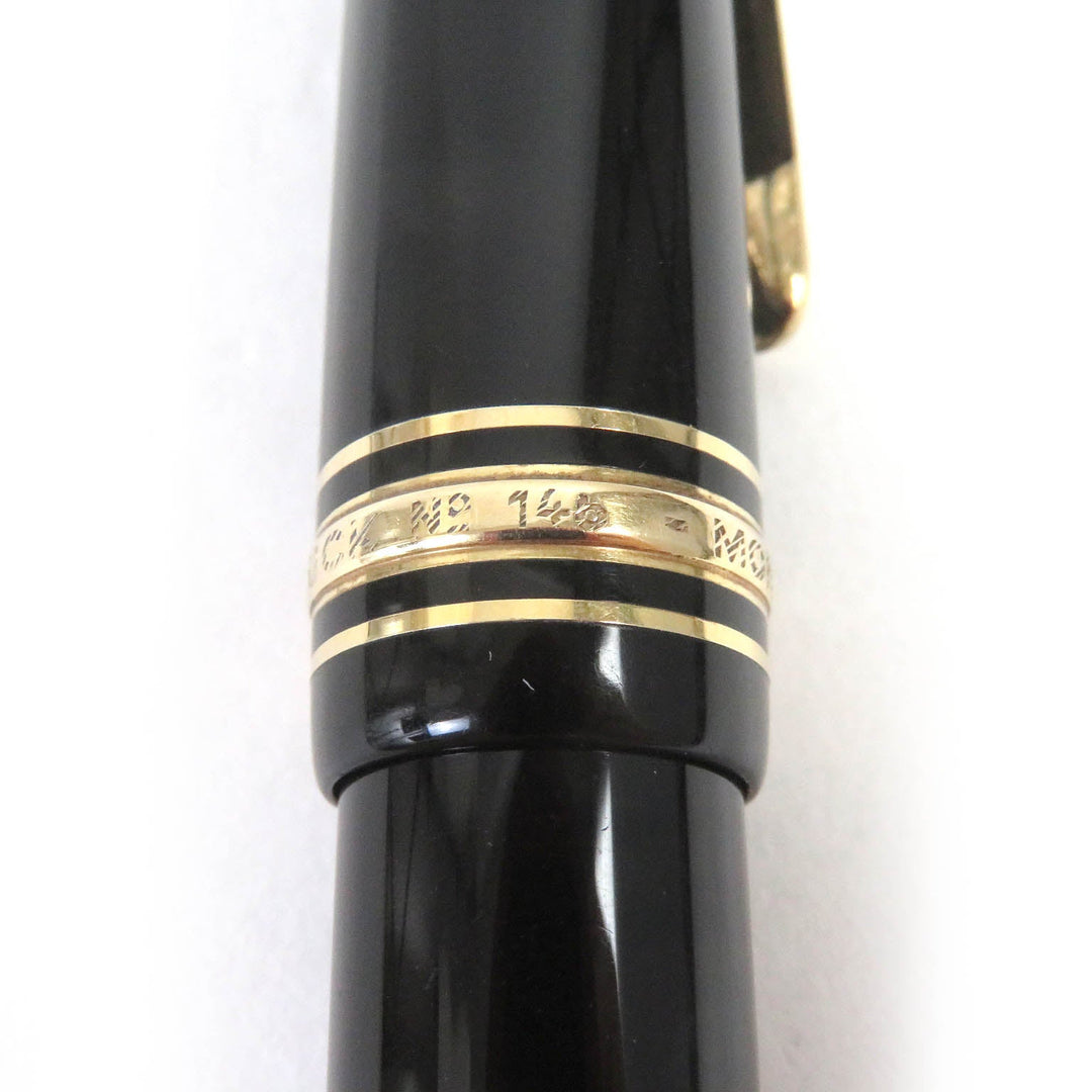 MONTBLANC fountain pen Main: Resin Nib: 14C Black gold mens Used Authentic