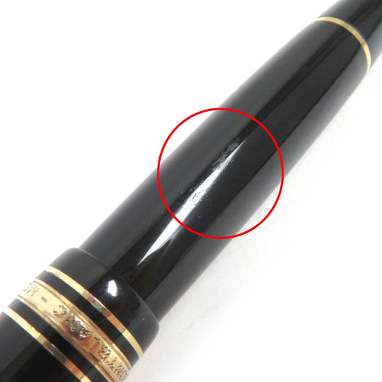 MONTBLANC fountain pen Main: Resin Nib: 14C Black gold mens Used Authentic