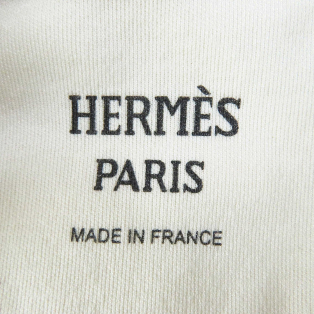 HERMES one piece 2H4507DH Lining: 100% cotton, excluding special coating / Cuffs Edge: 100% cotton Waist/Hem: 59% polyester, 41% acrylic Interior finish: 100% cotton Ivory Neon Orange JUNGLE LOVE Women 38 Used Authentic