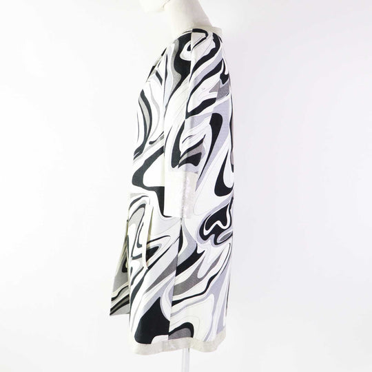 Emilio Pucci coat Outer: 65% linen, Outer: 35% cotton, Part: 55% acetate, Part: 31% silk, Part: 14% polyester, Lining: 55% acetate, 45% rayon Multi Women 38 Used Authentic