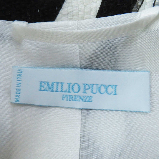 Emilio Pucci coat Outer: 65% linen, Outer: 35% cotton, Part: 55% acetate, Part: 31% silk, Part: 14% polyester, Lining: 55% acetate, 45% rayon Multi Women 38 Used Authentic